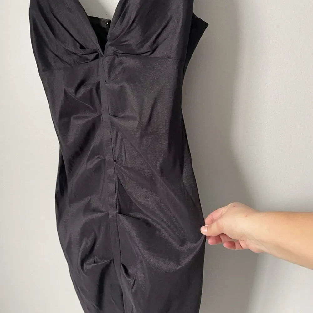 Vintage Profile y2k 2000's Formal Dress Sleeveless Ruched Form Fitting Women's 9 - Picture 3 of 9